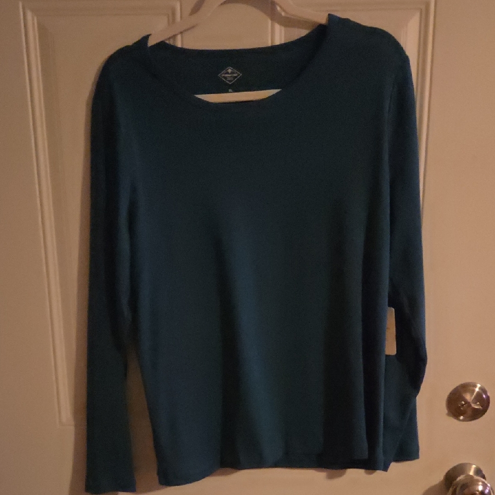 St Johns Bay Essential Tee Teal NWT